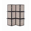 Coaster Furniture Iggy 900166 4-Panel Room Divider Folding Shoji Screen - Cappuccino IMAGE 4