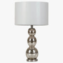 Coaster Furniture Mineta 901185 27-inch Drum Shade Stacked Table Lamp - Antique Silver IMAGE 1