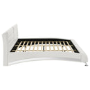 Coaster Furniture Jeremaine 300345KE Upholstered Eastern King Sleigh Bed - White IMAGE 5