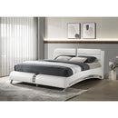 Coaster Furniture Jeremaine 300345KE Upholstered Eastern King Sleigh Bed - White IMAGE 8