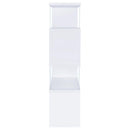 Coaster Furniture Emelle 800300 63-inch 4-shelf Glass Panel Bookshelf - White IMAGE 6