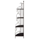 Coaster Furniture Poppy 910038 74-inch 4-shelf Corner Bookshelf - Copper and Cappuccino IMAGE 3