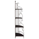 Coaster Furniture Poppy 910038 74-inch 4-shelf Corner Bookshelf - Copper and Cappuccino IMAGE 6