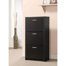 Coaster Furniture Vivian 900604 3-Drawer Engineered Wood Shoe Cabinet - Black IMAGE 2