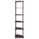 Coaster Furniture Bonwick 800279 72-inch 5-shelf Corner Bookshelf - Cappuccino IMAGE 7