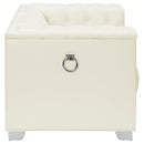 Coaster Furniture Chaviano 505393 Upholstered Track Arm Accent Chair - Pearl White IMAGE 6