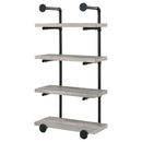 Coaster Furniture Elmcrest 804416 24-inch 4-shelf Wall Bookshelf - Grey Driftwood IMAGE 7