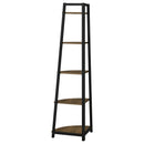 Coaster Furniture Jacksonville 805497 63-inch 5-shelf Bookshelf - Black and Aged Walnut IMAGE 4