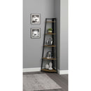 Coaster Furniture Jacksonville 805497 63-inch 5-shelf Bookshelf - Black and Aged Walnut IMAGE 7