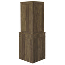 Coaster Furniture Alviso 182303 1-Drawer Corner Home Bar Wine Cabinet - Rustic Oak IMAGE 6