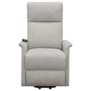 Coaster Furniture Herrera 609407P Upholstered Power Lift Massage Chair - Beige IMAGE 5