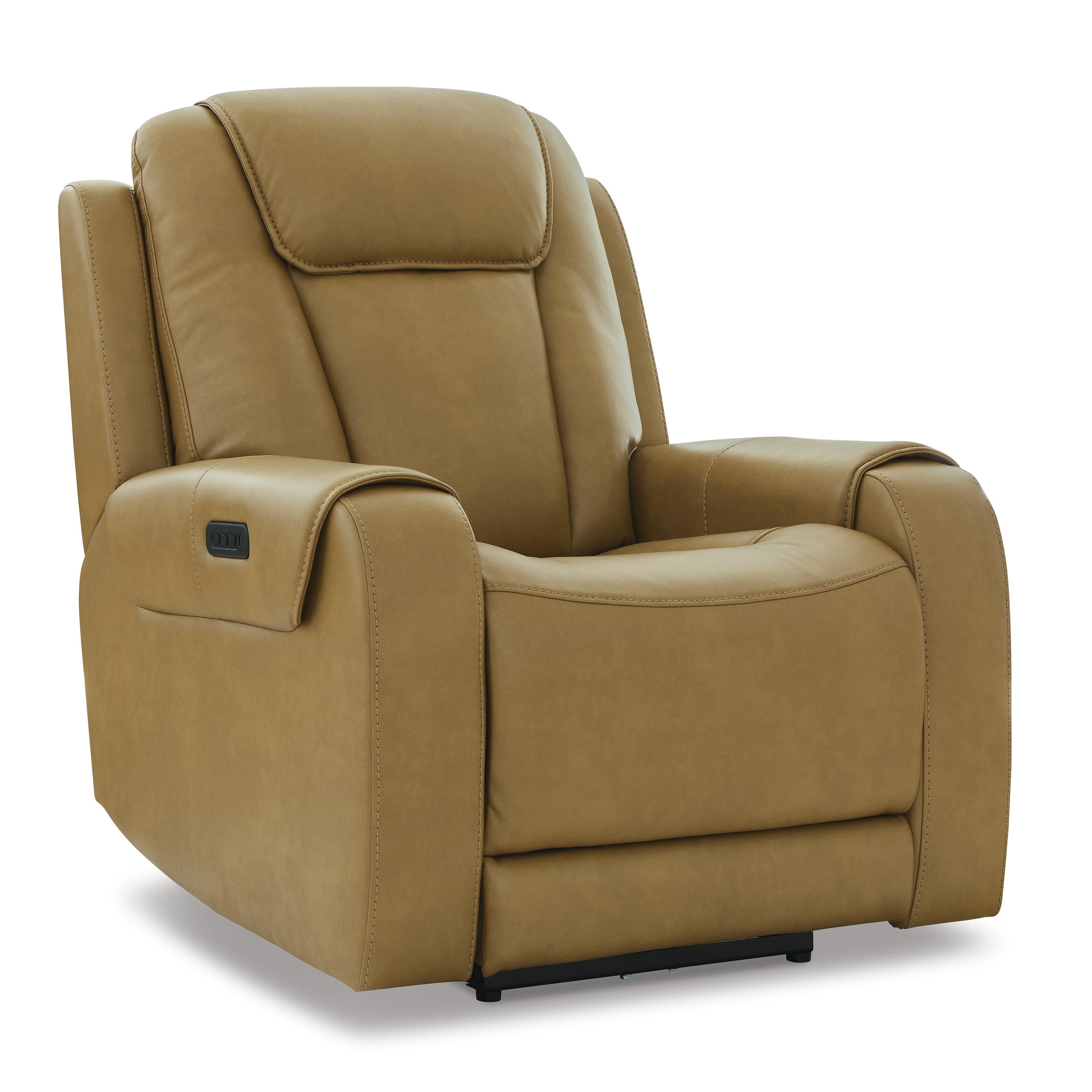 Signature Design by Ashley Card Player Power Leather Look Recliner 118