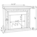 Coaster Furniture Lorelai Freestanding Electric Fireplace 991047 IMAGE 11
