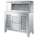 Coaster Furniture Yvaine 115585 2-door Mirrored Acrylic Home Bar Wine Cabinet - Silver IMAGE 5