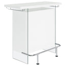Coaster Furniture Acosta 182632 Rectangular Bar Unit With Footrest And Glass Side Panels IMAGE 1