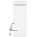 Coaster Furniture Acosta 182632 Rectangular Bar Unit With Footrest And Glass Side Panels IMAGE 4