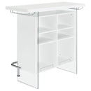 Coaster Furniture Acosta 182632 Rectangular Bar Unit With Footrest And Glass Side Panels IMAGE 5