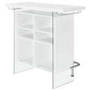 Coaster Furniture Acosta 182632 Rectangular Bar Unit With Footrest And Glass Side Panels IMAGE 7