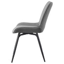 Coaster Furniture Diggs 193312 Upholstered Swivel Dining Side Chair - Grey IMAGE 4