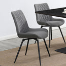 Coaster Furniture Diggs 193312 Upholstered Swivel Dining Side Chair - Grey IMAGE 9