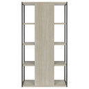 Coaster Furniture Loomis 805883 4-shelf Bookcase - Whitewashed Grey IMAGE 7
