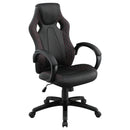 Coaster Furniture Carlos 881426 Arched Armrest Upholstered Office Chair - Black IMAGE 1
