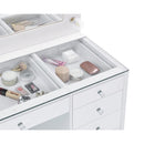 Coaster Furniture Acena 931143 7-Drawer Vanity Set with Lighting - White High Gloss IMAGE 4