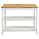 Coaster Furniture Hollis 122246 Kitchen Island Counter Height Table With Pot Rack - Brown/White IMAGE 9