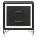 Coaster Furniture Lucia 224992 2-Drawer Nightstand Bedside Table - Black IMAGE 3
