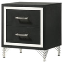 Coaster Furniture Lucia 224992 2-Drawer Nightstand Bedside Table - Black IMAGE 4