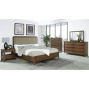Coaster Furniture Maderia 223321KE 57-inch Upholstered Eastern King Panel Bed - Walnut IMAGE 5
