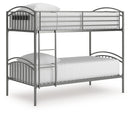 Lanceburg - 3 Pc. - Twin Over Twin Bunk Bed And 2 Mattresses - Gray