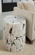 One - Teak Slice Round End Table