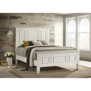  Coaster Furniture Sandy Beach 201301Q Wood Queen Panel Bed - Cream White IMAGE 4