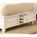  Coaster Furniture Sandy Beach 201309Q Wood Queen Storage Panel Bed - Cream White IMAGE 2