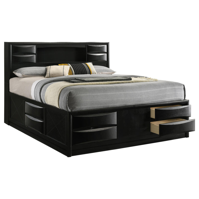  Coaster Furniture Briana 202701KE Wood Eastern King Storage Bookcase Bed - Black IMAGE 2