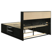  Coaster Furniture Briana 202701KE Wood Eastern King Storage Bookcase Bed - Black IMAGE 4