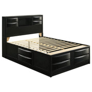  Coaster Furniture Briana 202701Q Wood Queen Storage Bookcase Bed - Black IMAGE 1