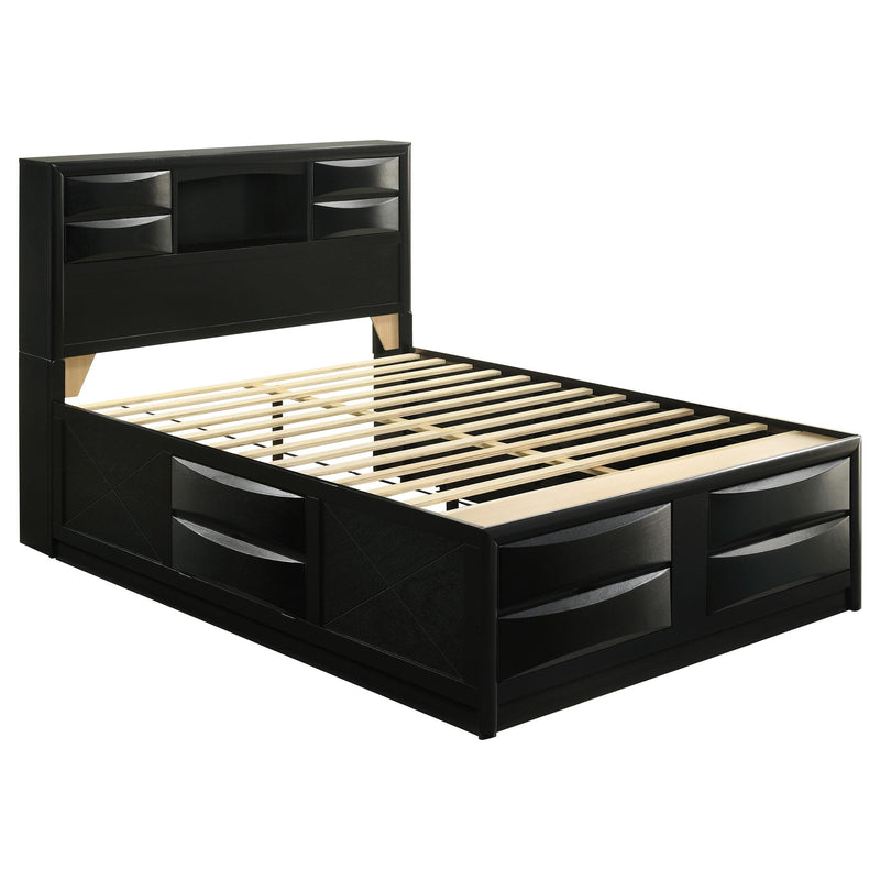  Coaster Furniture Briana 202701Q Wood Queen Storage Bookcase Bed - Black IMAGE 1