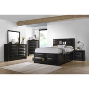  Coaster Furniture Briana 202701Q Wood Queen Storage Bookcase Bed - Black IMAGE 7