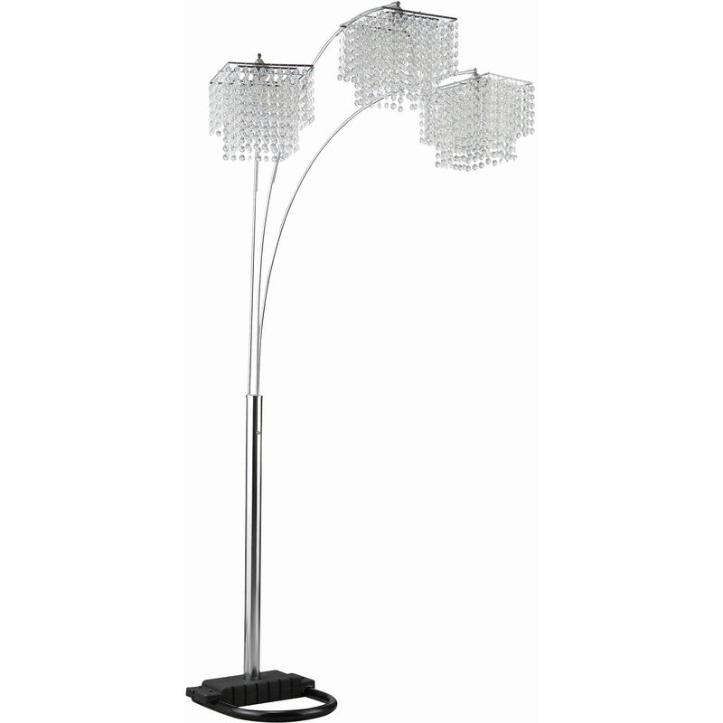  Coaster Furniture Miriam 901484 90-inch Hanging Crystal Arc Floor Lamp - Chrome IMAGE 1