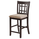  Coaster Furniture Lavon 105279 Wood Counter Chair - Tan and Espresso (Set of 2) IMAGE 3