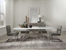 Coral - Synthetic Leather Upholstered Dining Chair (Set of 2) - Carrara / Stainless Steel