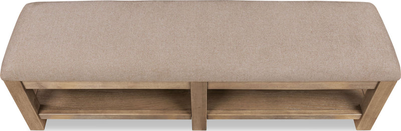 Roycroft - Wooden / Upholstered Bench - Harvest Wood