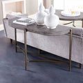 Lyon - Semi Circular Concrete And Metal Console Table