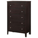  Coaster Furniture Carlton 202095 5-Drawer Bedroom Chest - Cappuccino IMAGE 3