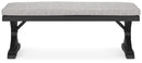 Beachcroft - Bench With Cushion - Black / Light Gray