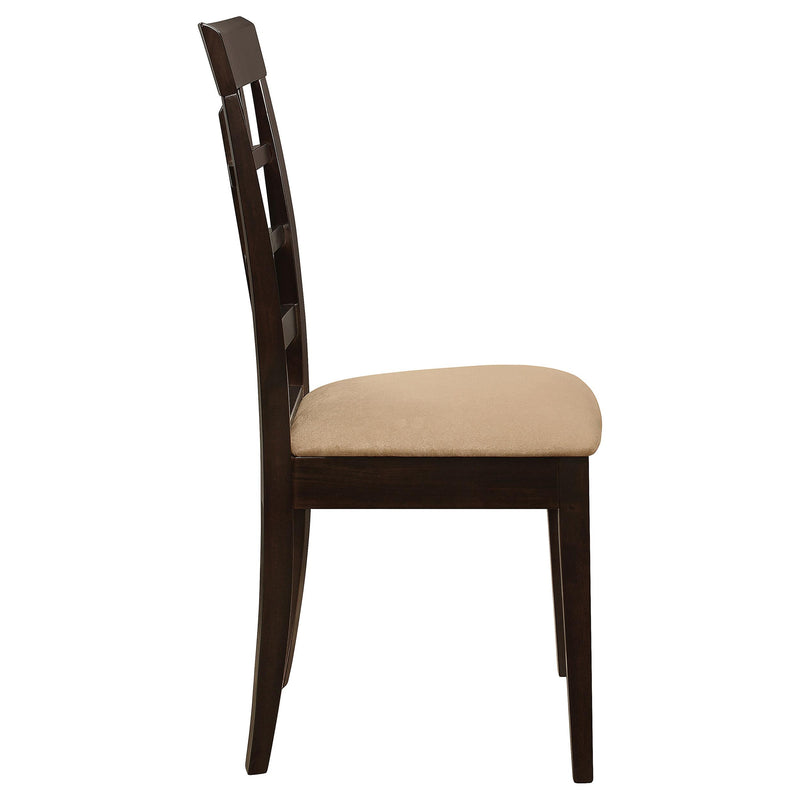  Coaster Furniture Gabriel 100772 Lattice Back Dining Side Chair - Cappuccino (Set of 2) IMAGE 8