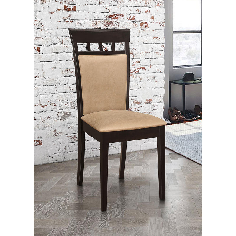  Coaster Furniture Gabriel 100773 Closed Back Dining Side Chair - Cappuccino (Set of 2) IMAGE 10