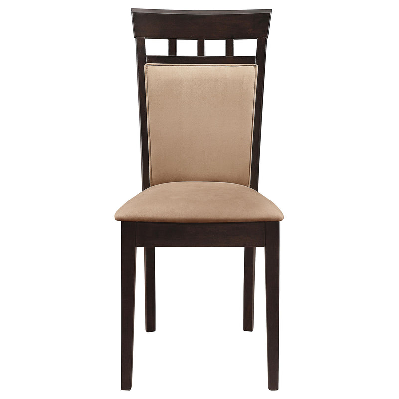  Coaster Furniture Gabriel 100773 Closed Back Dining Side Chair - Cappuccino (Set of 2) IMAGE 3